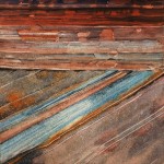 A painting of cross-bedded sandstone in Zion National Park